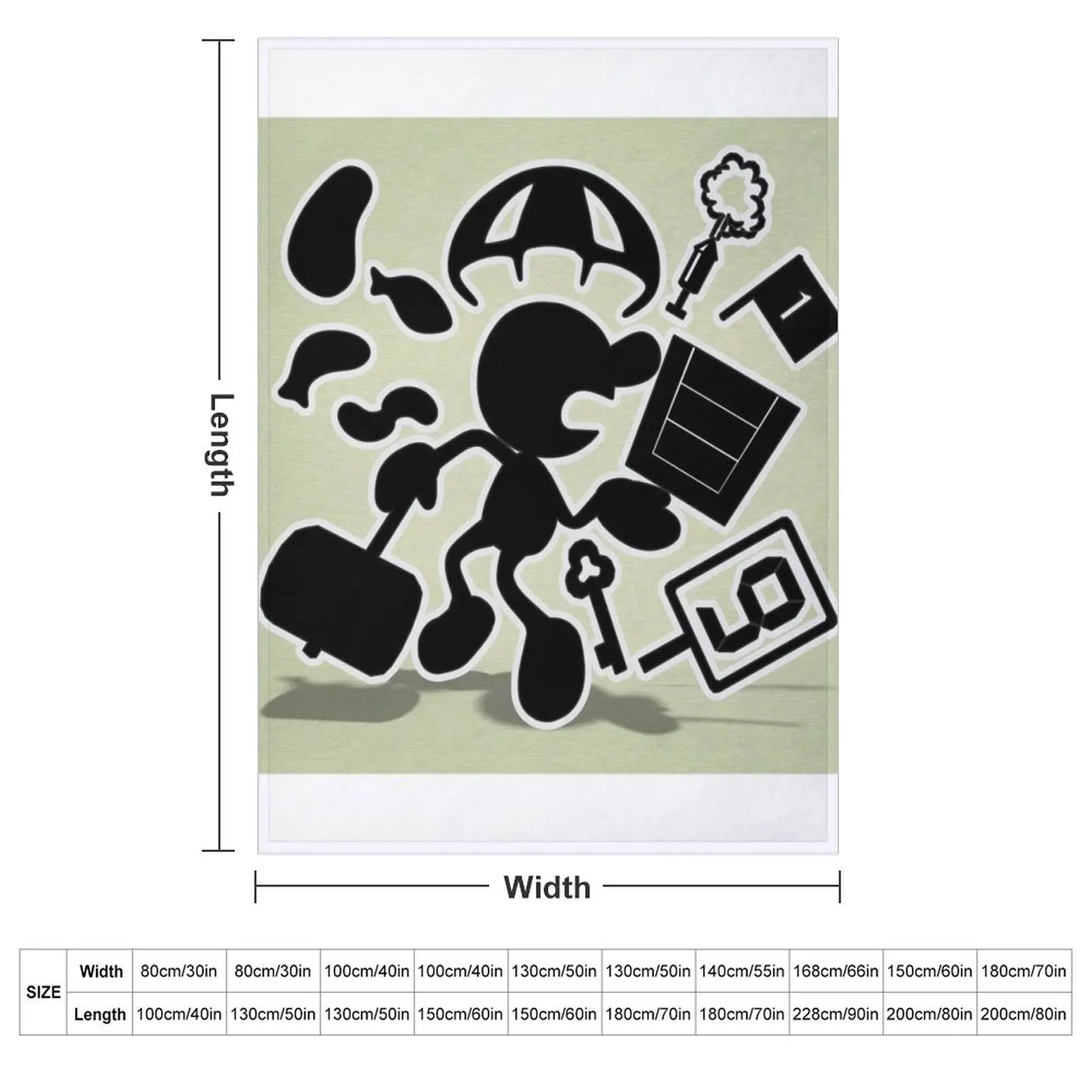 Mr. Game & Watch- poster Throw Blanket decorative Cute Plaid Warm Thin Blankets