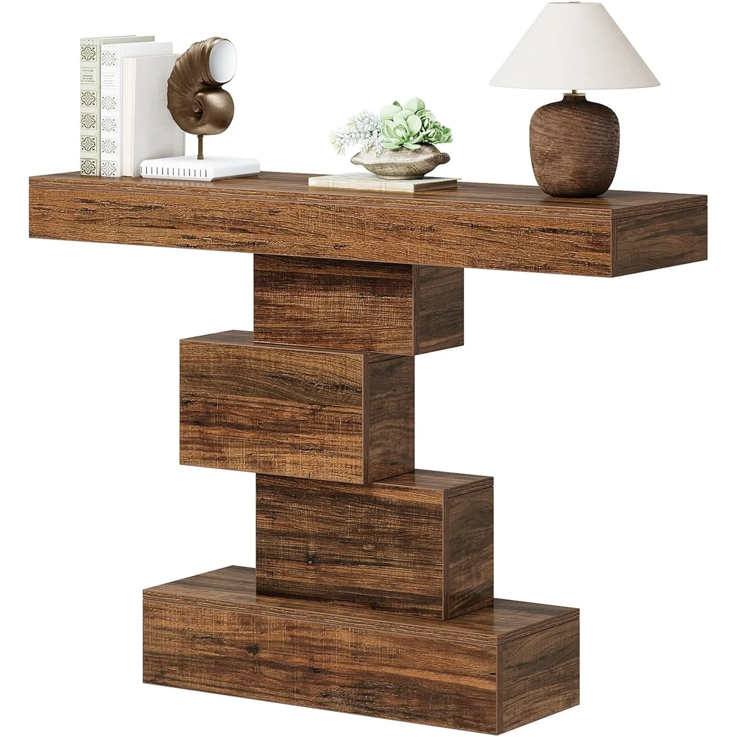 Farmhouse Console Table, Narrow Wood Sofa Table Behind Couch,Industrial Entryway Accent Table for Living Room