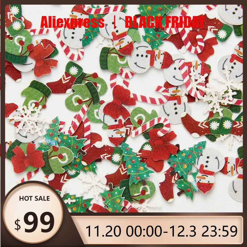 

200 шт. рождественские наклейки для ногтей, деревянные Целлюлозные чипсы, бабочки, рельефные наклейки для ногтей, аксессуары, украшения для дизайна ногтей