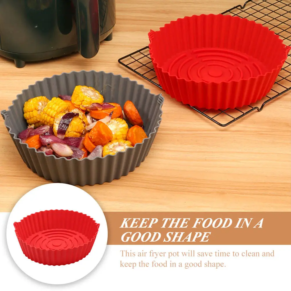 Reusable Silicone Pot Non Stick Dishwasher Safe for Chicken Wings Burgers Fish Shrimp Breakfast Baking Pan Air