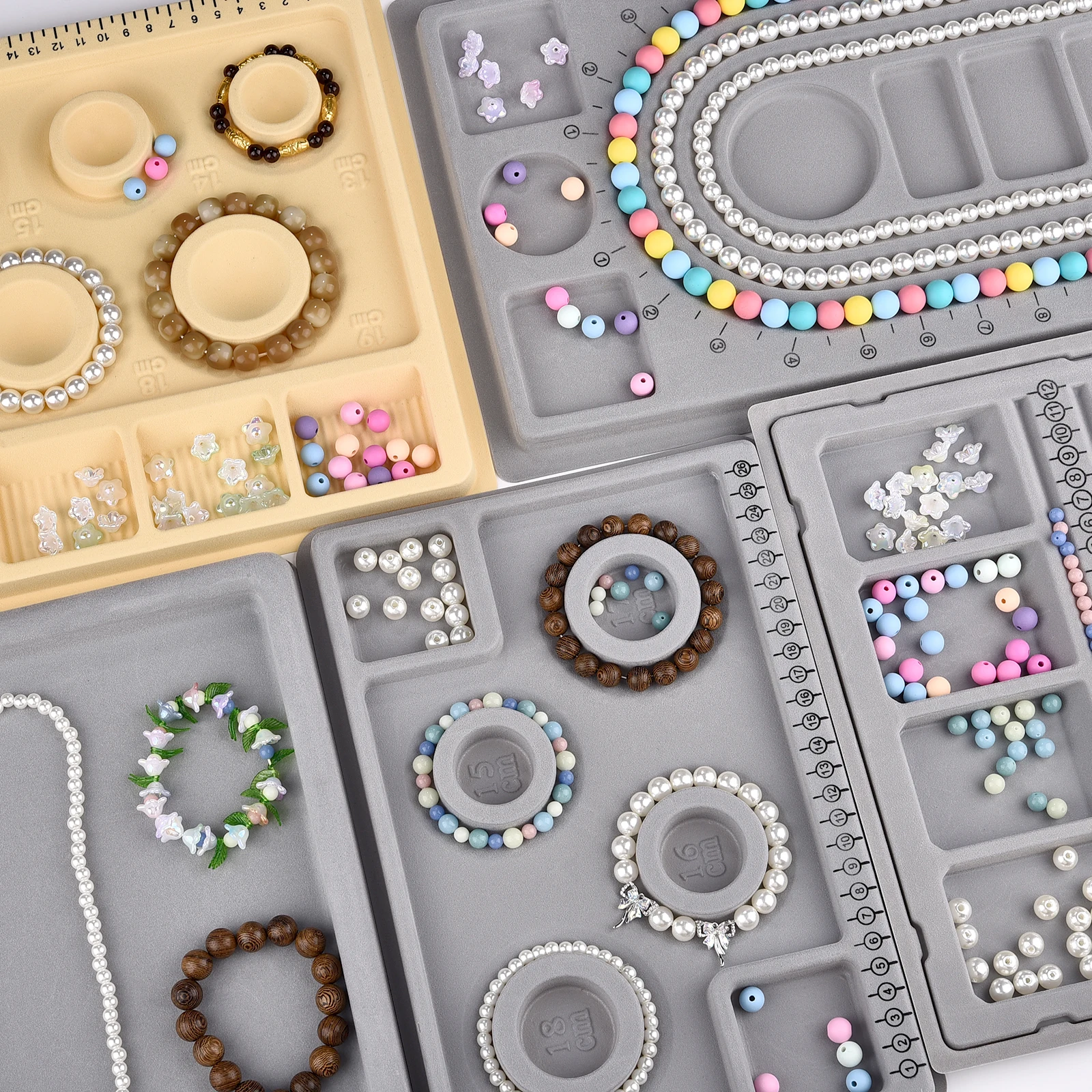 لوح حبة متدفقون لصنع المجوهرات ، سوار ، قلادة ، منظم الديكور ، صينية فنية ، أداة قياس تصميم ، إكسسوارات تصنعها بنفسك