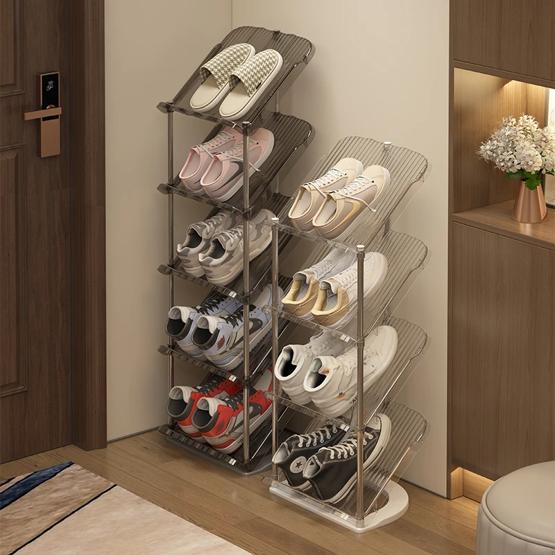 

Stainless steel shoe rack multi-storey home door new 2024 hot model rental room with economical indoor good-looking shoe cabinet