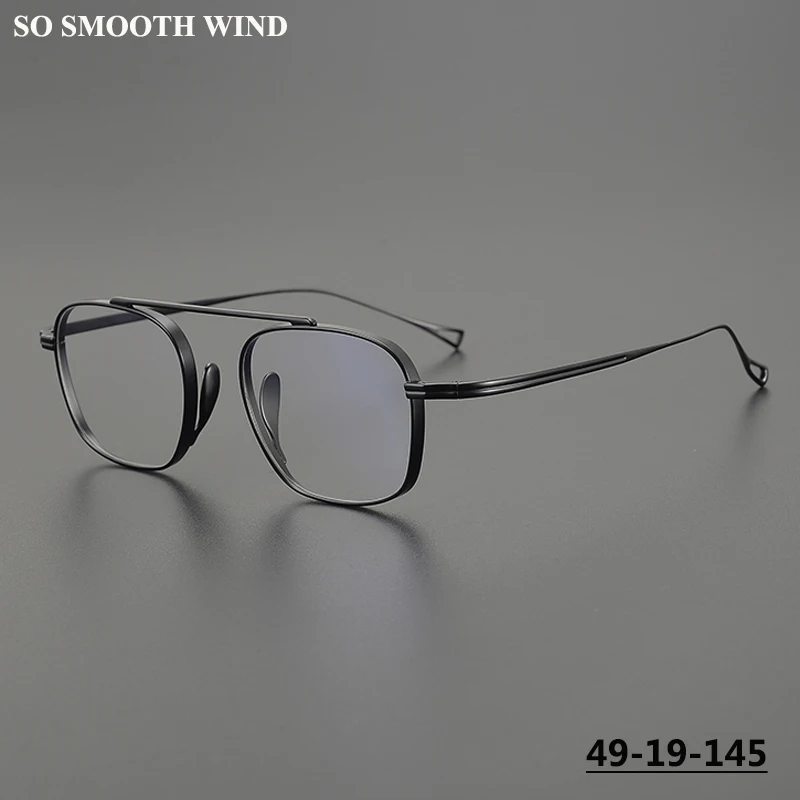 Japanese Titanium Glasses Brand KMN9501 Men Sqaure Pilot Optic Prescription Eyeglasses Frame Women Myopia Classic Eyewear GAFAS