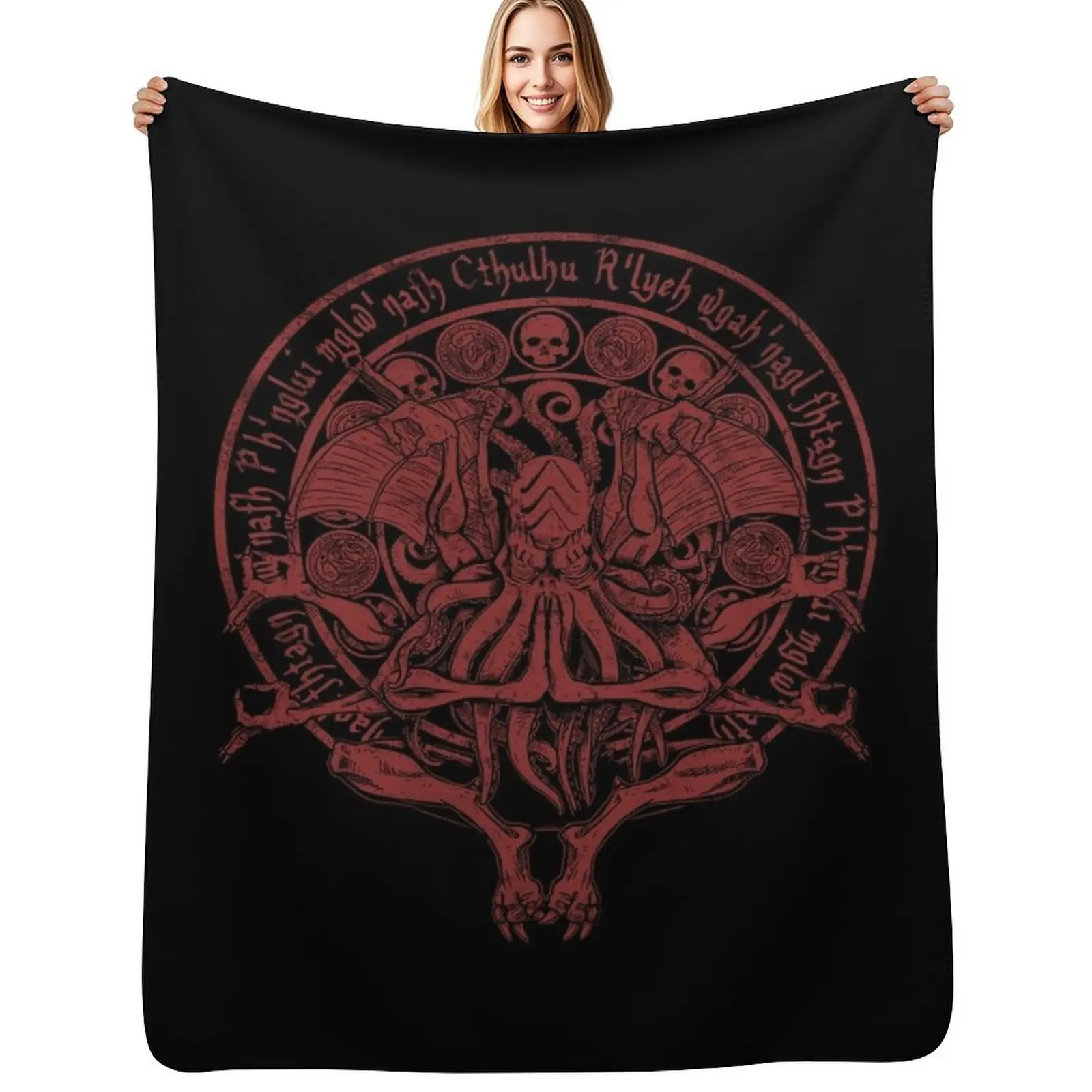 The Idol - Cthulhu Red Variant Throw Blanket wednesday Soft Big Single Luxury Designer Bed linens Thin Blankets