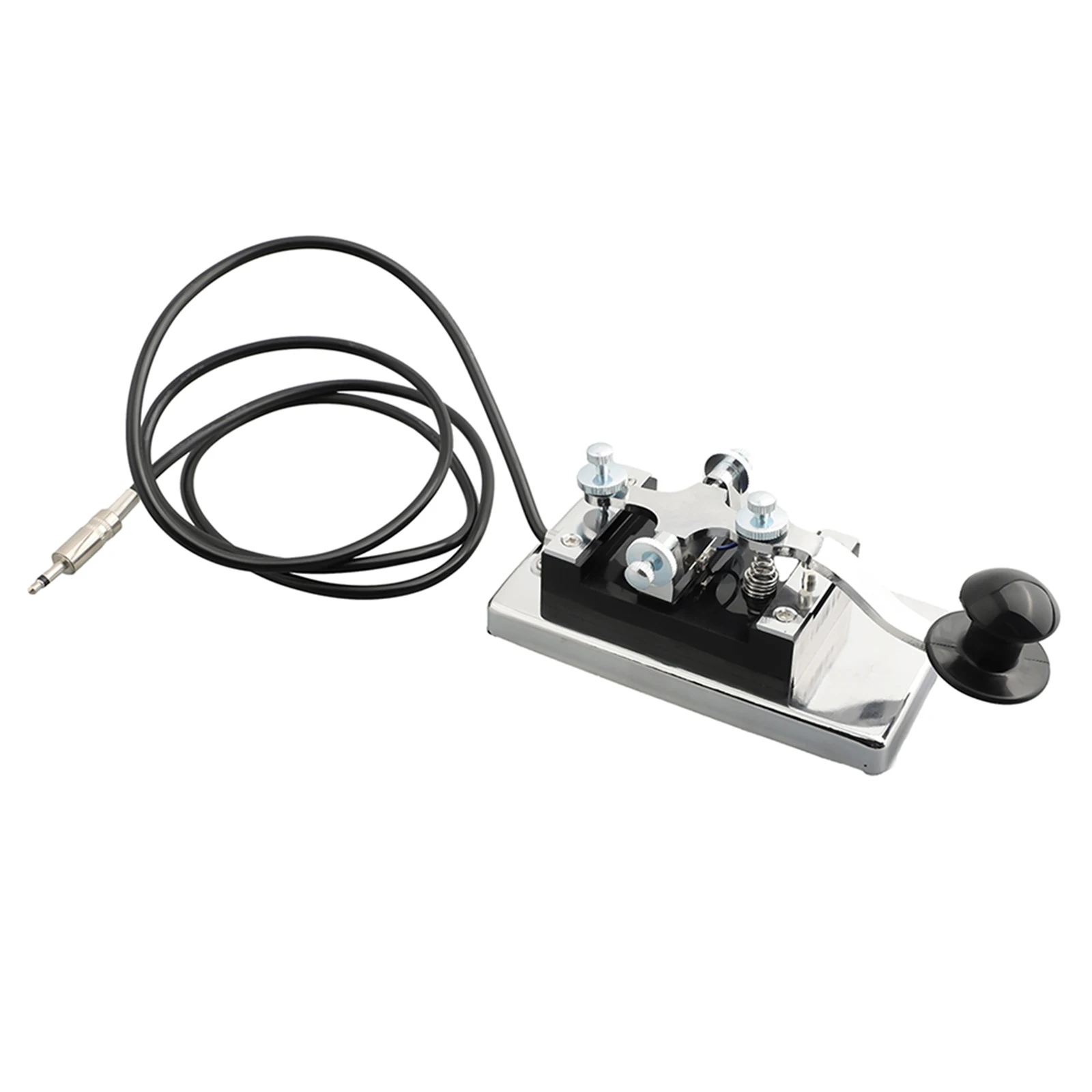 

HY-K4 Telegraph Key CW Telegraph Key Radio Communication Protective Cushion Comfortable To Use DIY Telegraph Key Detachable Plug