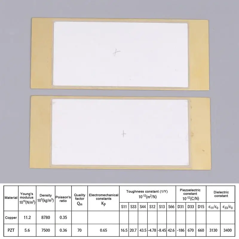 Bimorph Piezo Ceramic Power Generator PZT Energy Harvesting Plate for Renewable Energy DIY Educational Kits