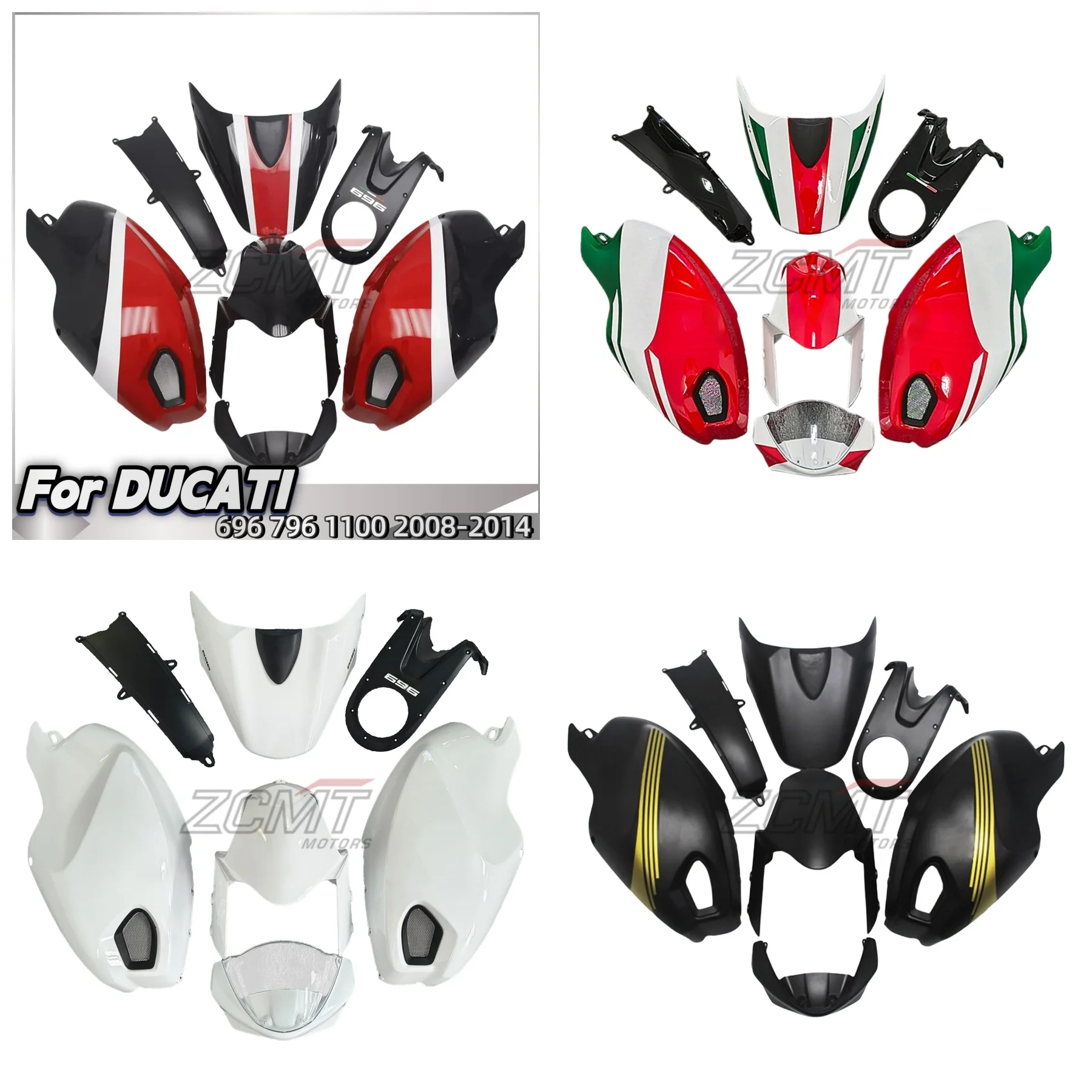

High Quality For DUCATI Monster 696 796 2008 2009 2010 2011 2012 2013 2014 1100 Sportsbike Cowling Body Fairing kits Accessories