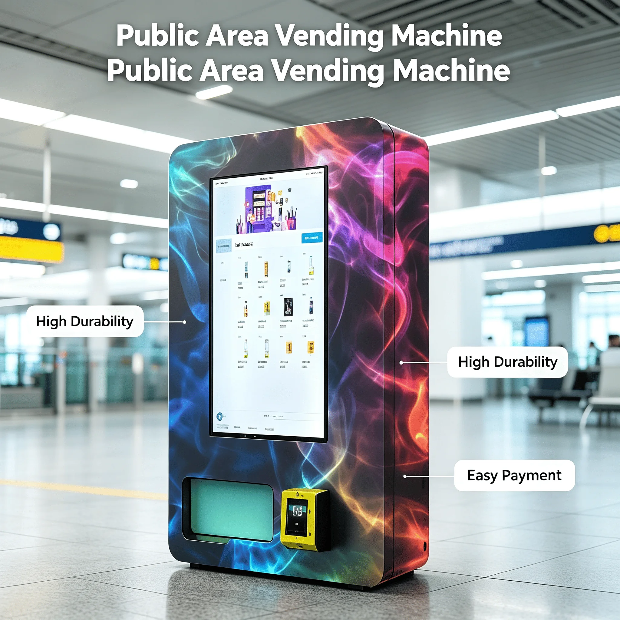 Indoor Wall-mounted Smart Kiosk 32 Inch Touchscreen Multi-payment Vending Machine for Salon Cosmetic Sales Customized