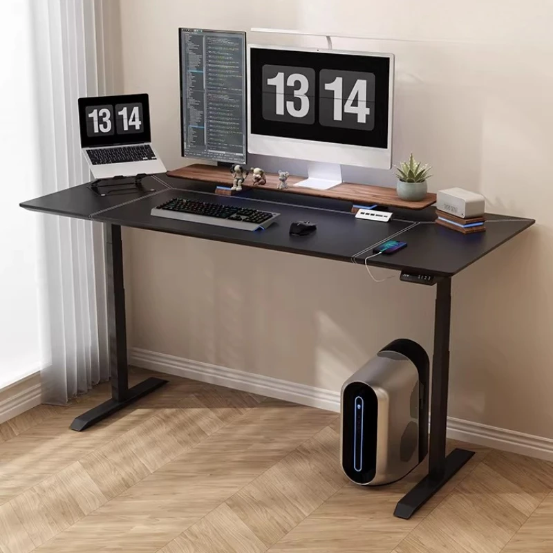 Intelligent automatic lifting computer desk study table electric lifting table legs workbench office solid wood desk e-sports