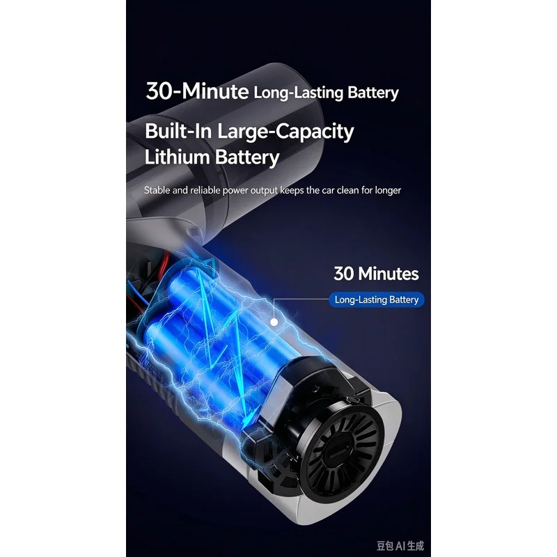 Car Vacuum Cleaner with Brushless Motor, Home & Car Dual-use, Suction, Blowing, Inflation & Deflation All-in-one, High Power Wir