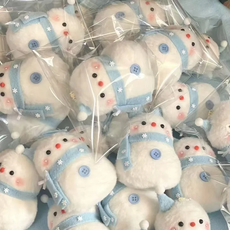 

10cm/3.93in Snowman Plush Toys Winter Anime Peripherals Decorative Dolls Kawaii Girl Stuff Collectible Christmas Gifts Ornaments