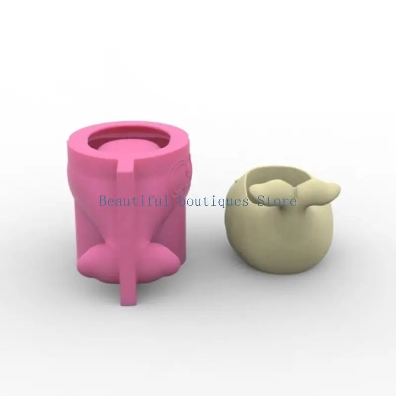 U4LF Creative Whale Planter Sturdy Silicone Mould Reusable Artistic Cement Cast Craft Supplies for Home and Garden
