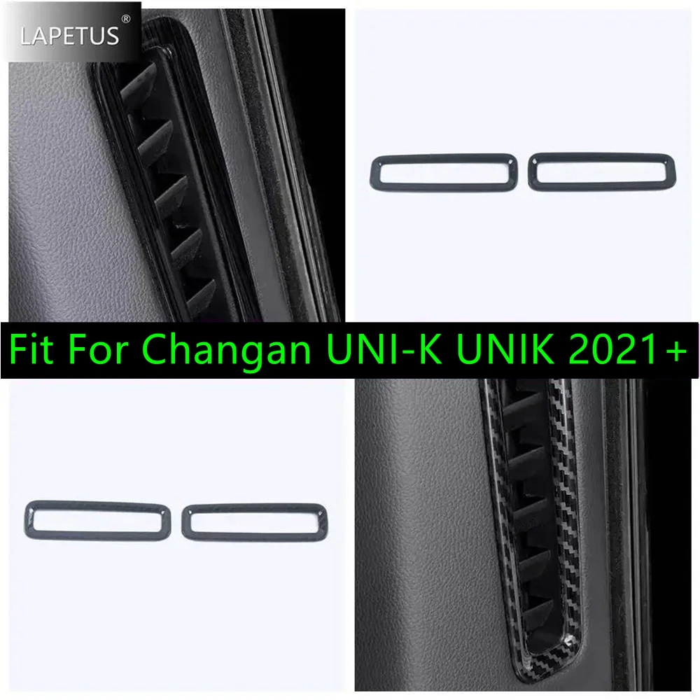 

For Changan UNI-K UNIK 2021 - 2024 Carbon Fiber Look Auto Front Dashboard Air Conditioning AC Vent Outlet Accessories Cover Trim