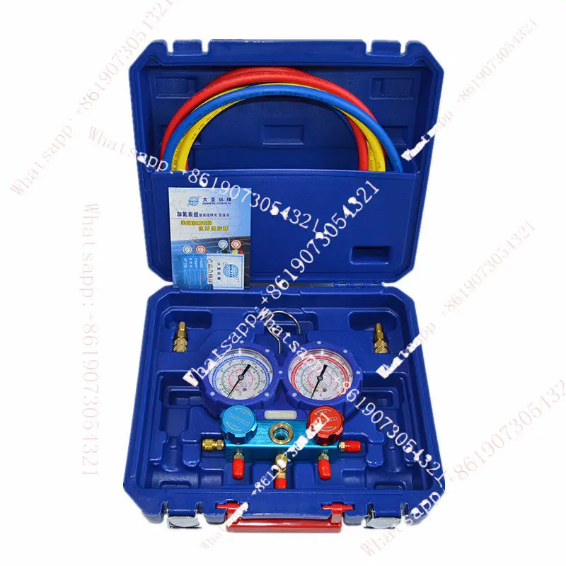 fluoride gauge group WK-P6002S precision anti-collision refrigerant snow pressure gauge liquid filling double gauge R410A