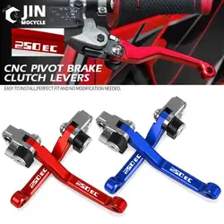 For GASGAS 250EC 250 EC 2005-2018 2017 CNC Aluminum Motorcoss Pit Dirt Bike Pivot Foldable Brake Clutch Levers With LOGO 250EC