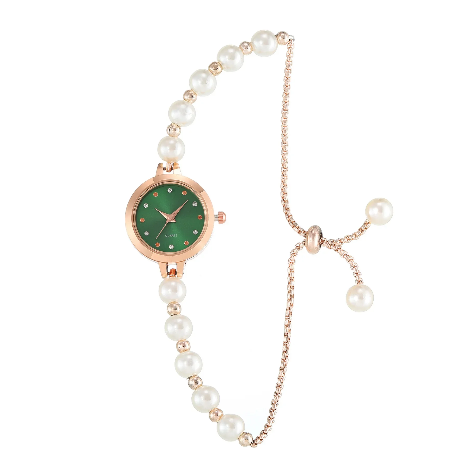 Female\'s Clock Watches Ins Style Luxury Women\'s Pearl Bracelet Watch Versatile Ladies Fashion Quartz Wristwatch Relogio Feminino