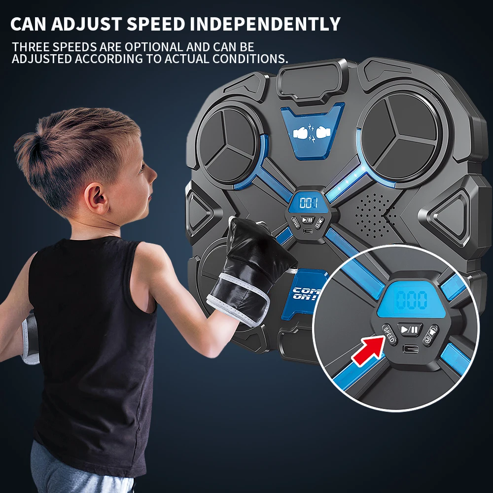 Bluetooth Music Boxing Machine Rechargeable Boxing Wall Rhythm Trainer Home Target Aerobic Boxing Target