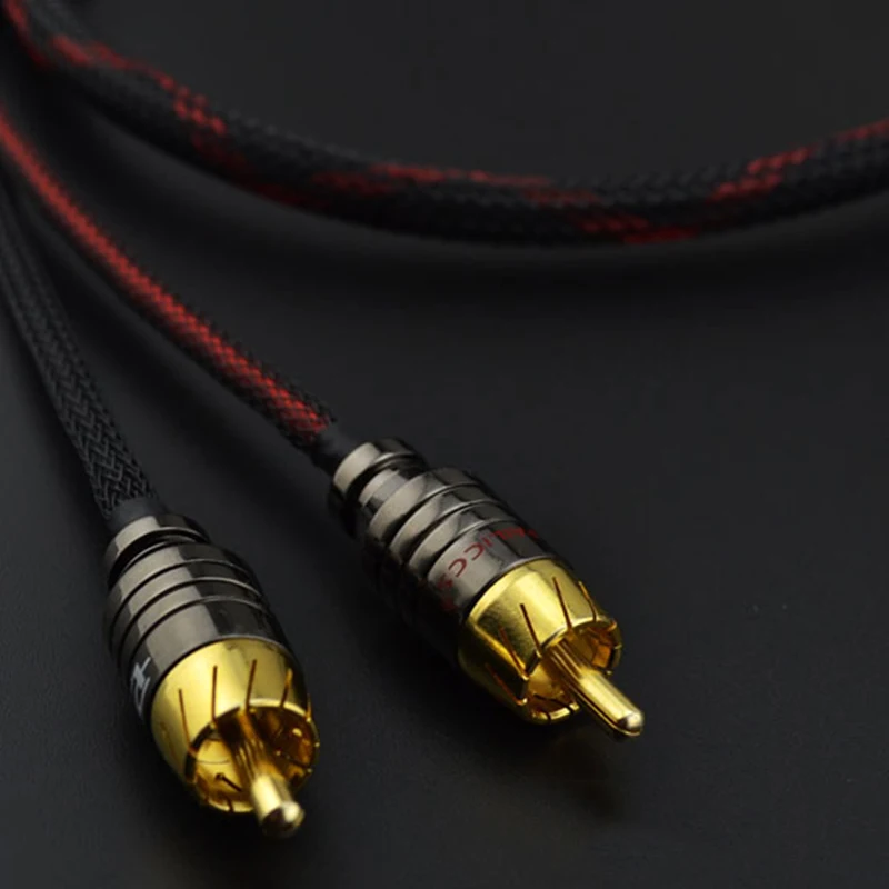 Kabel audio HIFI 4.4mm JACK zrównoważony interfejs 4.4mm do 2 rca kabel sygnałowy AUX linia wzmacniacz słuchawkowy 2.5mm wtyczka do 2 RCA