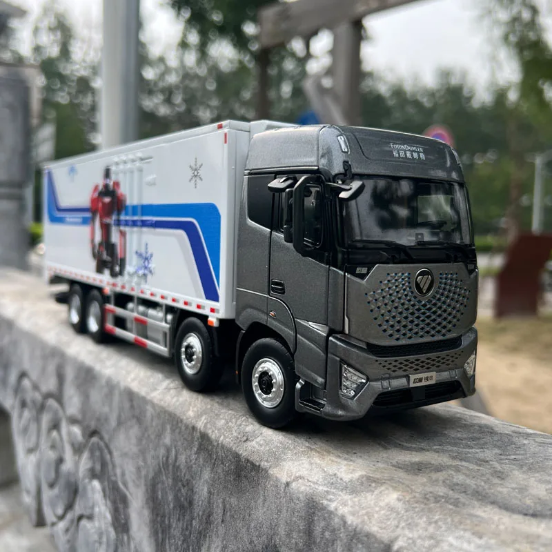 

Оригинальная модель 1:36, полуприцеп Foton DAIMLER Auman, грузовик-контейнер на холодильник, модель автомобиля из сплава для дисплея, подарка и коллекции