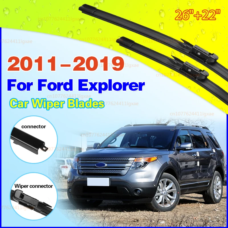 

For Ford Explorer Front Wiper Blades 2011-2019 2013 2014 2015 2016 2017 2018 Windscreen Windshield Window Accessories 26"+22"