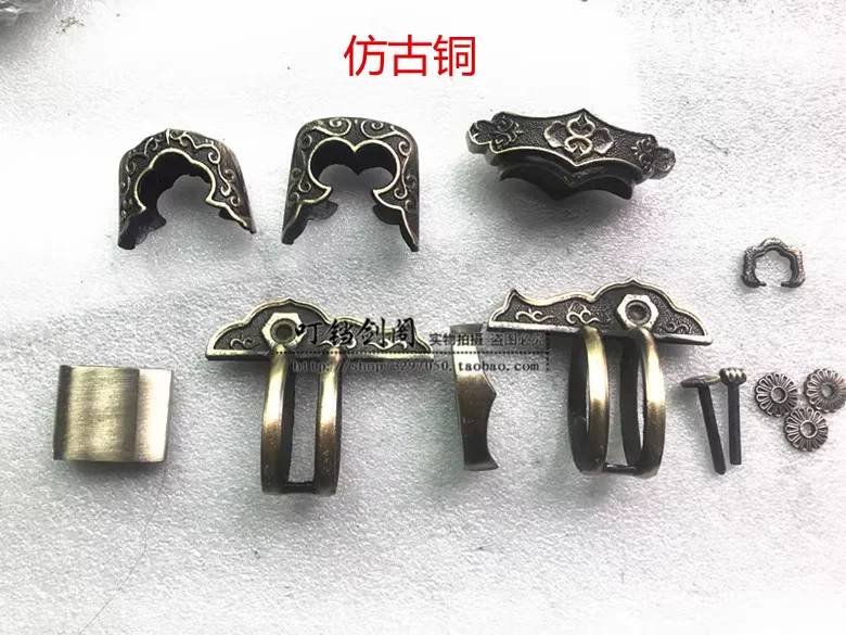 High Quality Complete Copper Brass Fitting Set of Sword Accessories for Chinese Kungfu Traditional Tang Dynasty Horizontal Sword