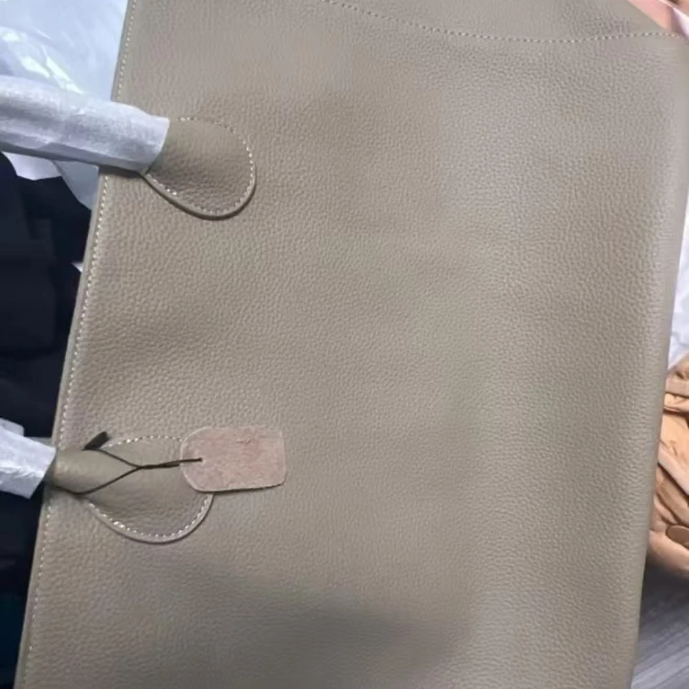 

Motingsome Oversized 53cm Big Tote Suede Genuine Leather Luxury Designer Tote Retro Frosted Cowhide Bucket Shoulder Handbag 2025