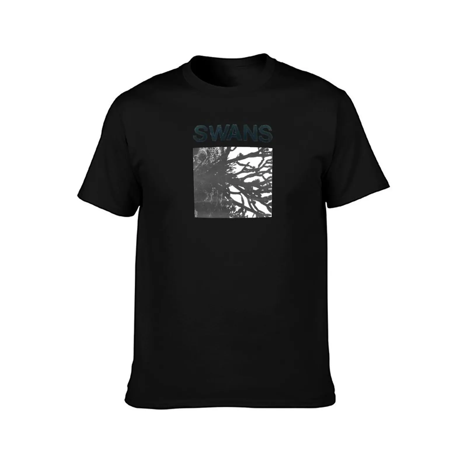 Swans Band Tee T-Shirt, Summer Casual Cotton Tee, Oversized Streetwear Tops, Vintage Graphic Print, Loose Fit Short Sleeve