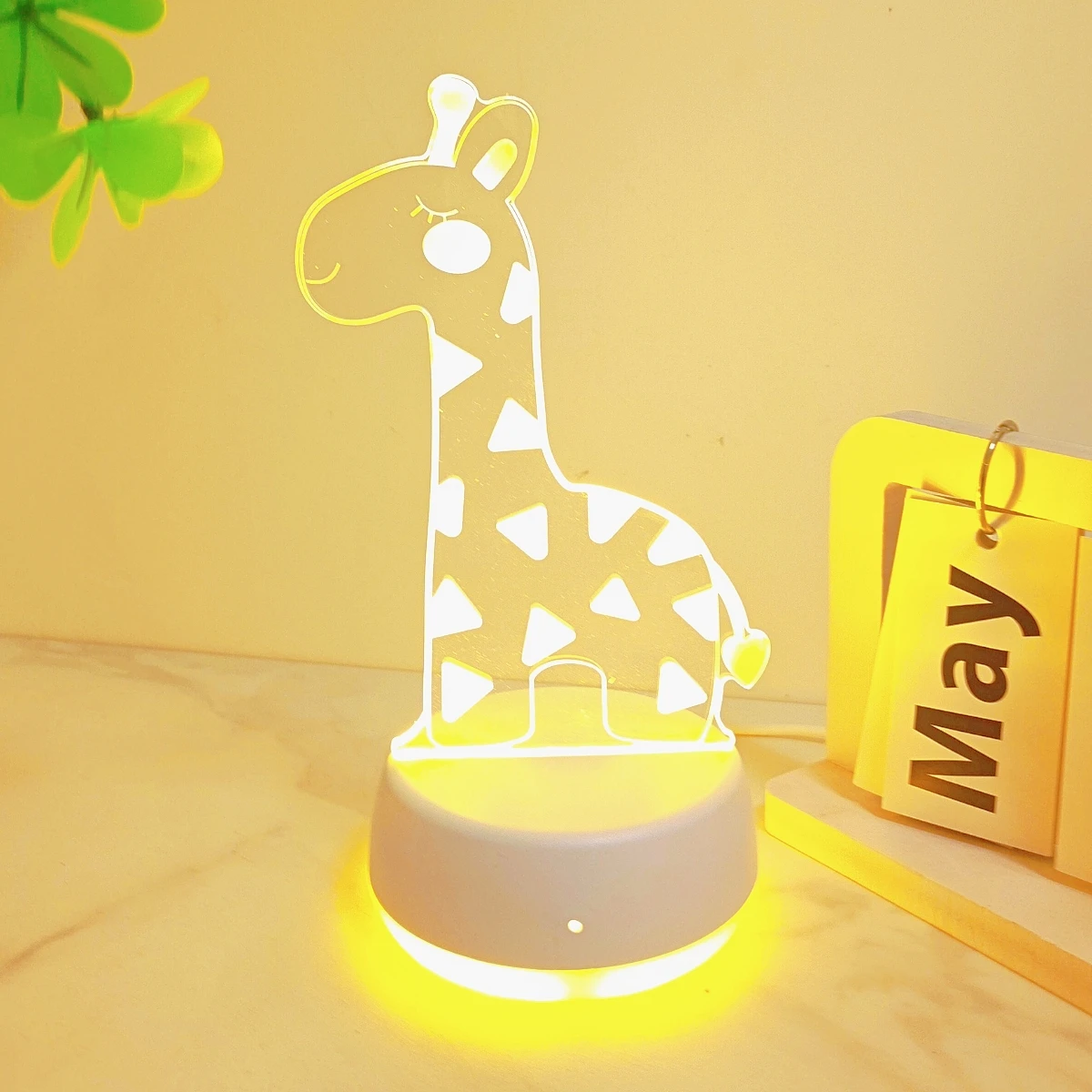 

3D милый ночник с жирафом - USB-комната, мультяшный декоративный светильник, окружающий свет, подходит для дня рождения, Рождества, различных праздников