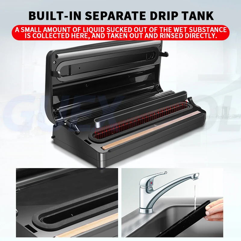 Food Vacuum Sealing Machine Small Household Automatic Vacuum Packaging Commercial Sealing Bag Plastic Sealer For Preservation