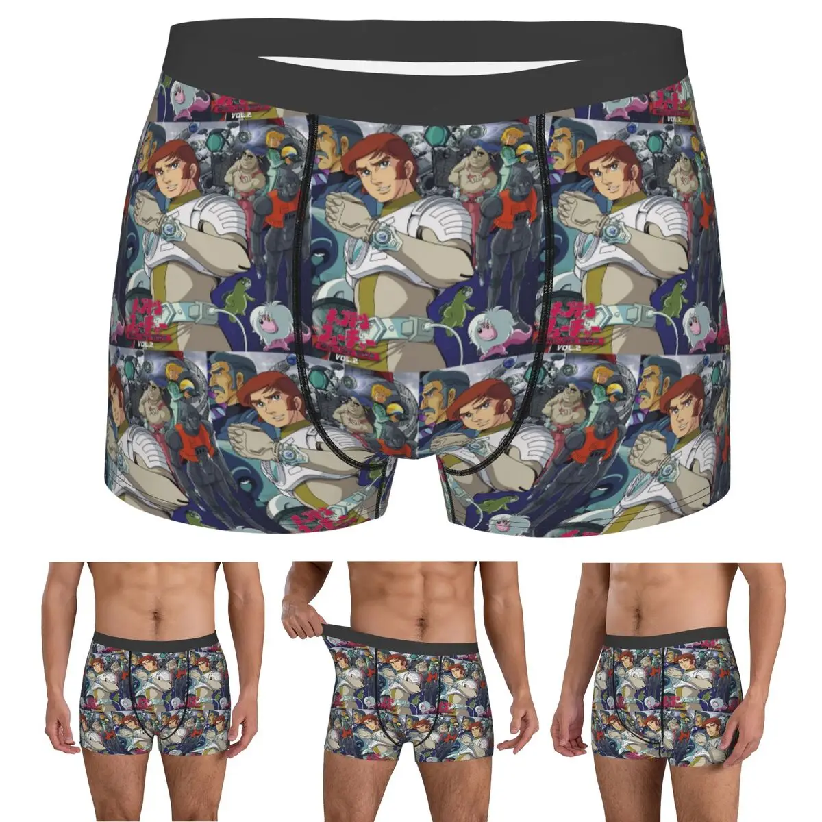 Boxer Underpants Shorts Comet Crew Accessories Captain Future Panties Men's Ventilate Underwear for Homme Man Boyfriend Gifts
