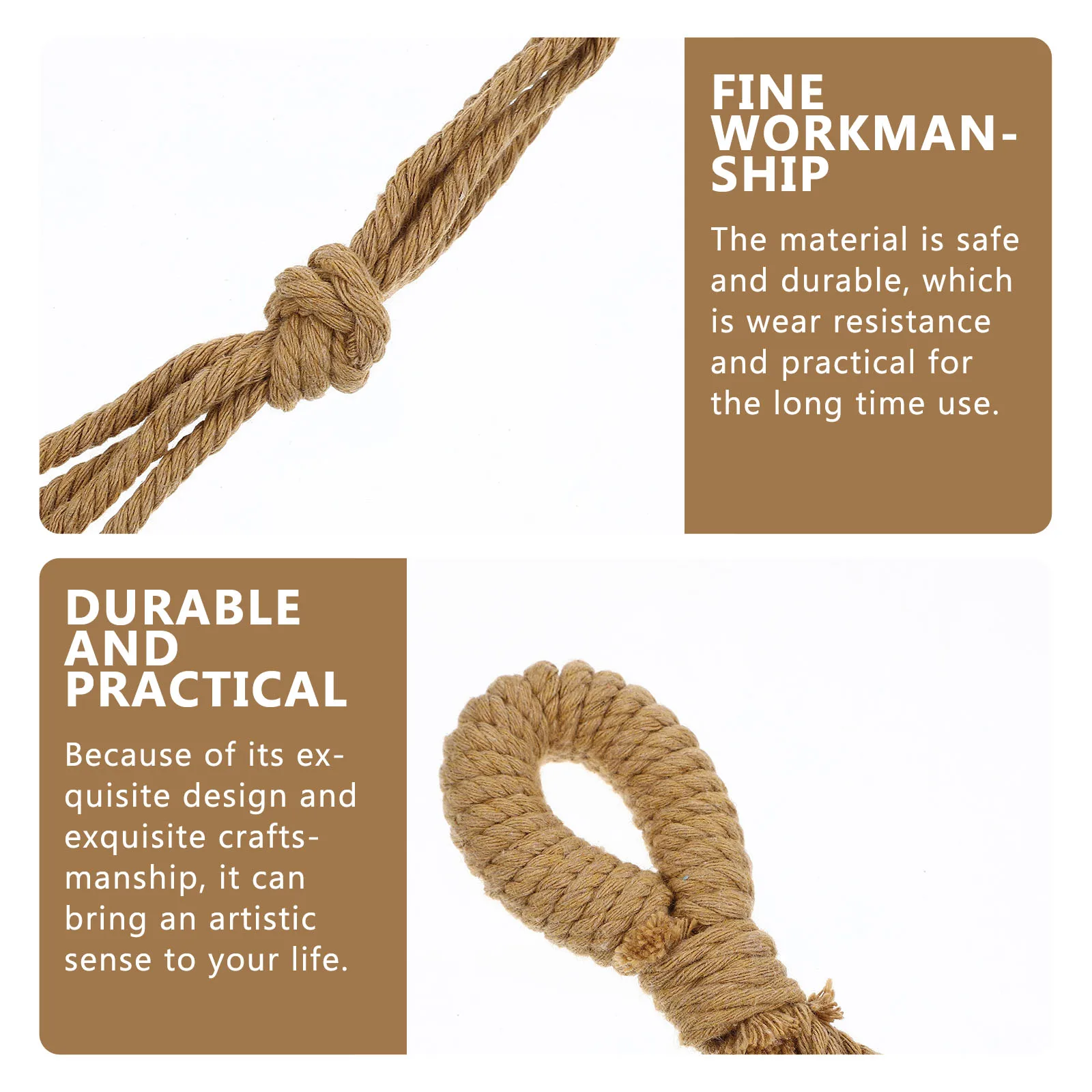 

4Pcs Plant Hanger Extenders Cotton Rope Macrame Durable Indoor Flower Pot Holders Hanging Basket Rope Hanging Holders Extender