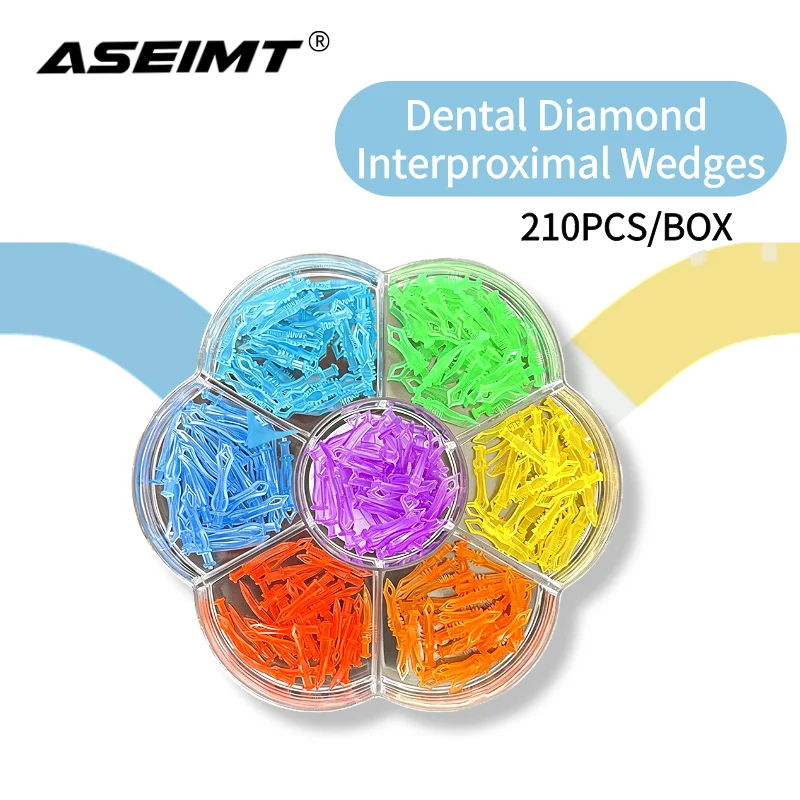 

210Pcs Dental Diamond Wedges Disposable Plastic Autoclavable Dentistry Wedge Interdental Teeth Gap Therapy Accessories