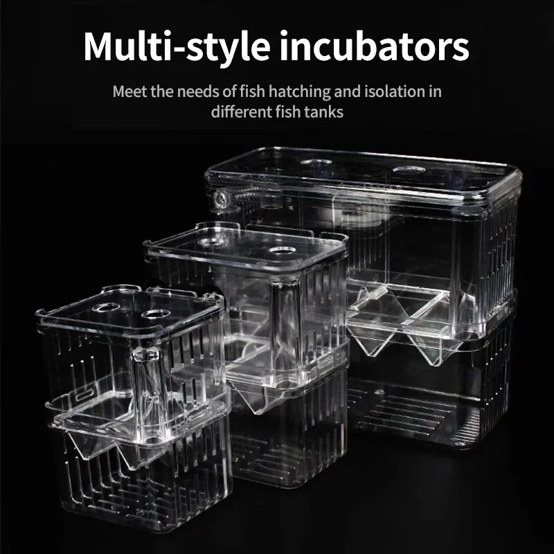 In-Tank Aquarium Breeder Box for Fish Tank, Breeding Incubator for Small Fish Hatchery, Acrylic Divider for Shrimp Clownfish