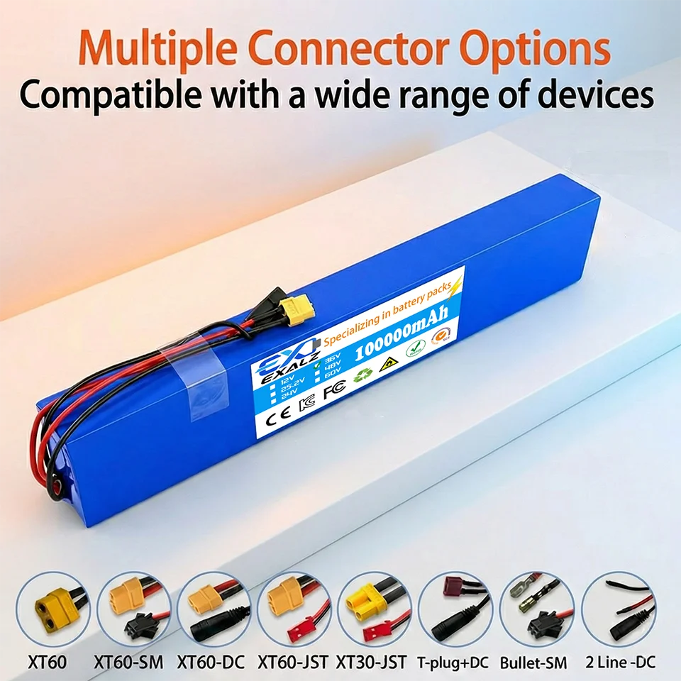 High Performance 36V Electric Scooter Battery 10S4P 100Ah 18650 Lithium Battery Pack with BMS for E-Bike High Power 42V 500W
