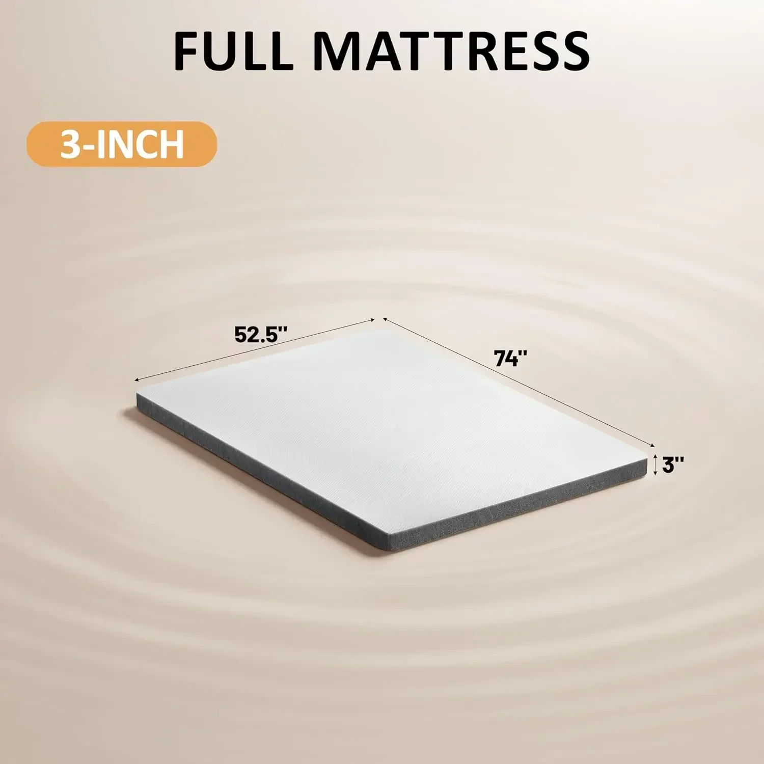 Extra Firm Mattress Topper Full Size, 3 Inch Super Extra Support Bed Topper, Cosy Mattress Pad for Back Pain Relief, Breathable