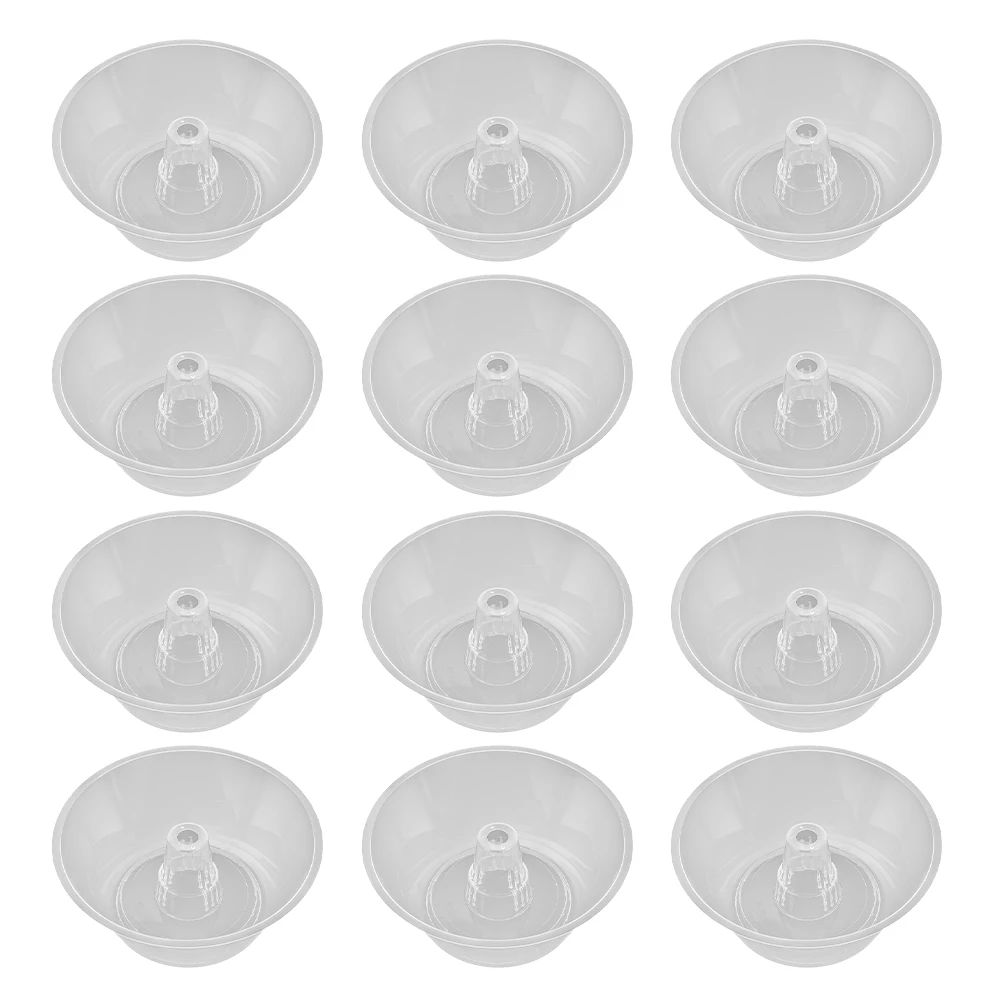 

25pcs Drink Cup Holder Bowl Transparent Plastic Snack Bowls For Ice Cream Cake Pudding Takeaway Food Containers Large Clear