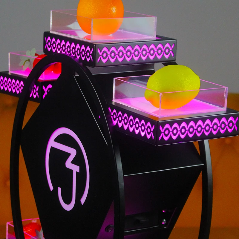 LED Luminous Fruit Tray Glowing Food Serving Dish for KTV Bar Lounge Pub Nightclub - Lighted Decorative Tray
