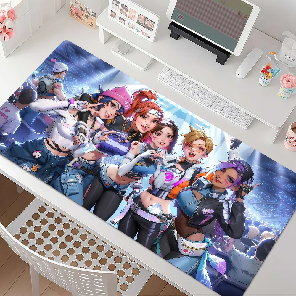 Game O-Overwatch-ES Mouse Pad Anti Slip Rubber Edge Locked Thickened Laptop Gaming Desk Mat