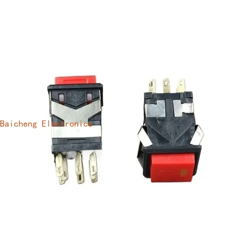 10PCS Brand new 8-pin button with orange light, indicator light, self resetting power button, no lock switch