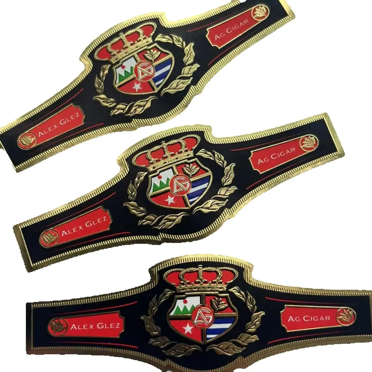 

Personalized Custom 3D Embossed Cigar Labels | PVC Self-Adhesive Gold Foil Stickers | Luxury Custom Paper Cigar Branding