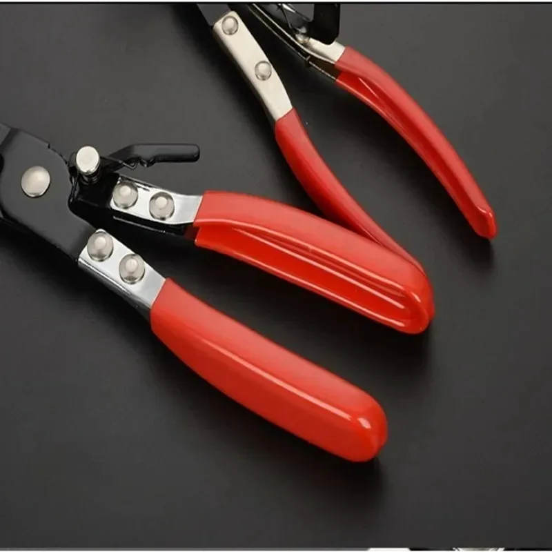 1 Uds. Extractor de abrazaderas de bloqueo para manguera de coche, alicates para manguera de tubo de agua, herramienta tipo anillo de banda plana para herramientas de extracción automática de jardín