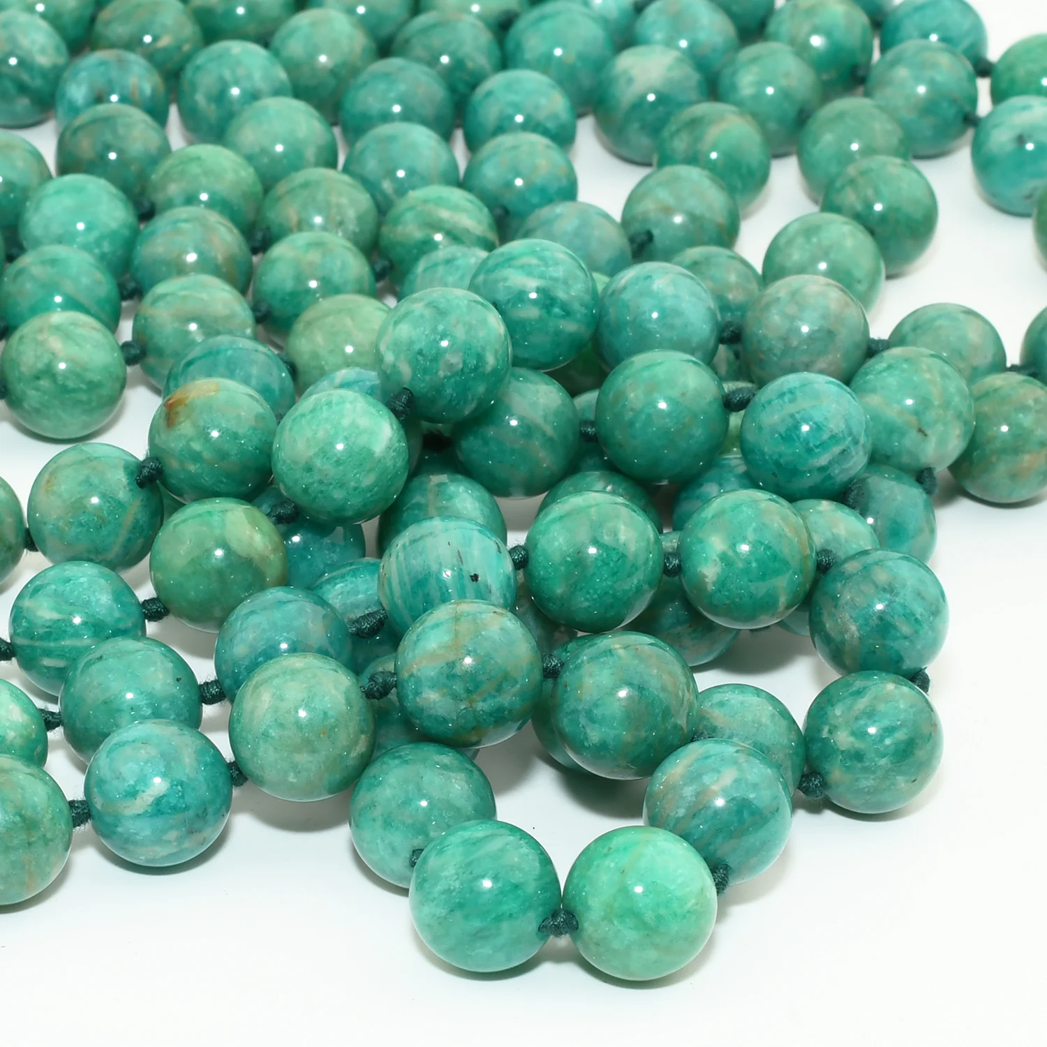 Natural Amazonite From Russia Round Beads 10mm-10.5mm,11.5mm-12mm, 13.5mm-14mm