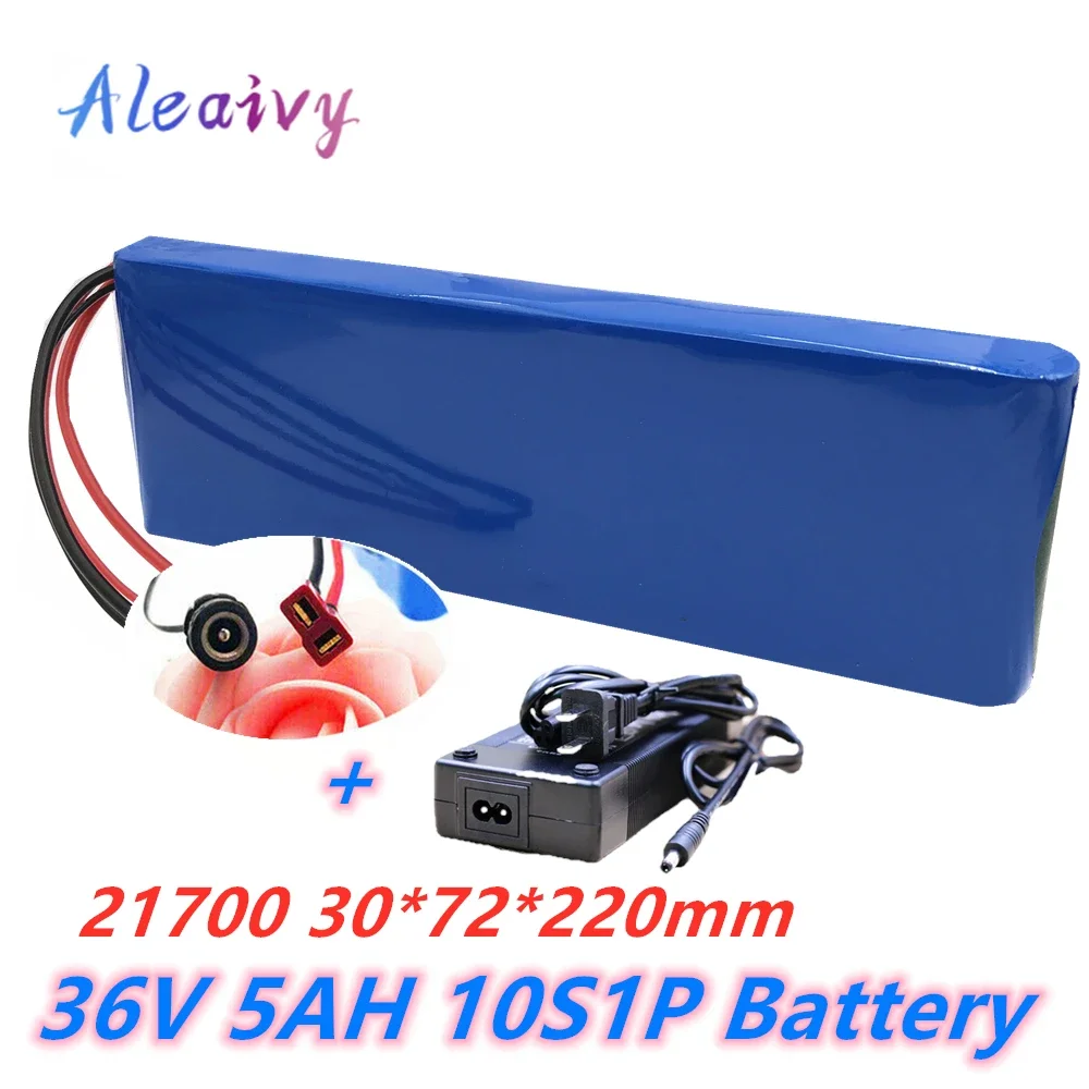 

New 36V Battery 10S1P 5Ah 21700 Lithium Ion Battery Pack Ebike Electric Car Bicycle Scooter 20A BMS 500W +42v 2A Charger