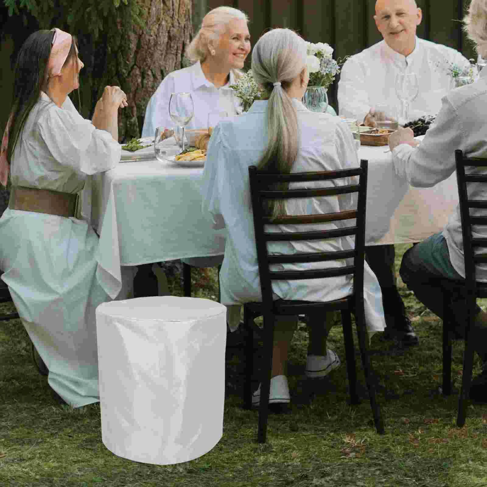 

Cooler Table Cover 21x23inch Grey Outdoor Round Furniture Small Fridge Protector Weatherproof Beer Cooler Versatile