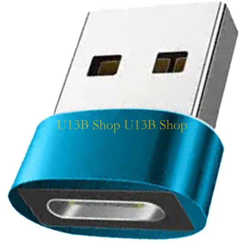 Adaptador carga teléfonos U13B USB2.0 a USB C Convertidor Soporte carga y transmisión para tabletas Caso