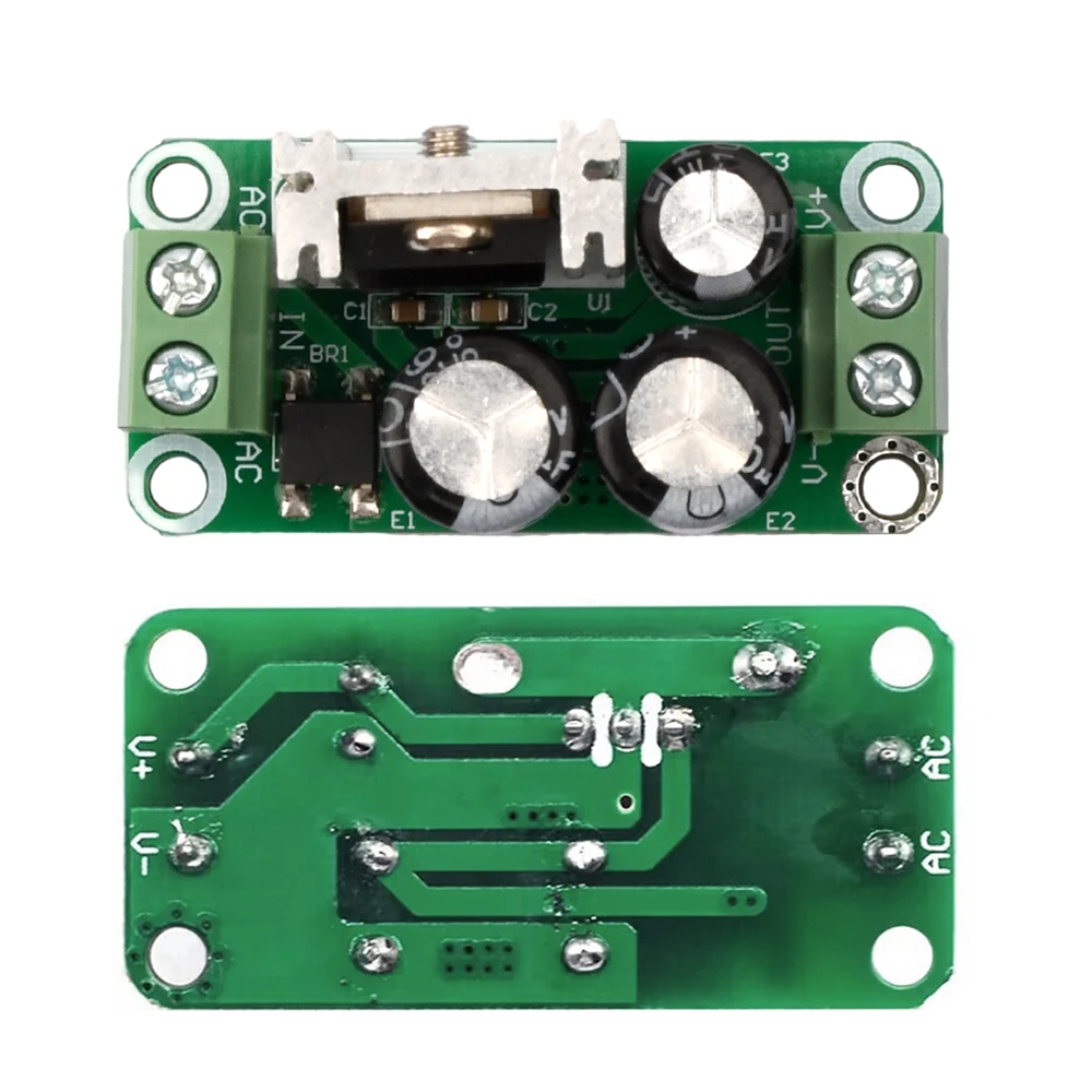 Single Regulated Power Supply Module DC 5V 9V 12V 15V 24V Rectifier Filter Board 7805/ 7809 / 7812/ 1A for Audio Amplifier