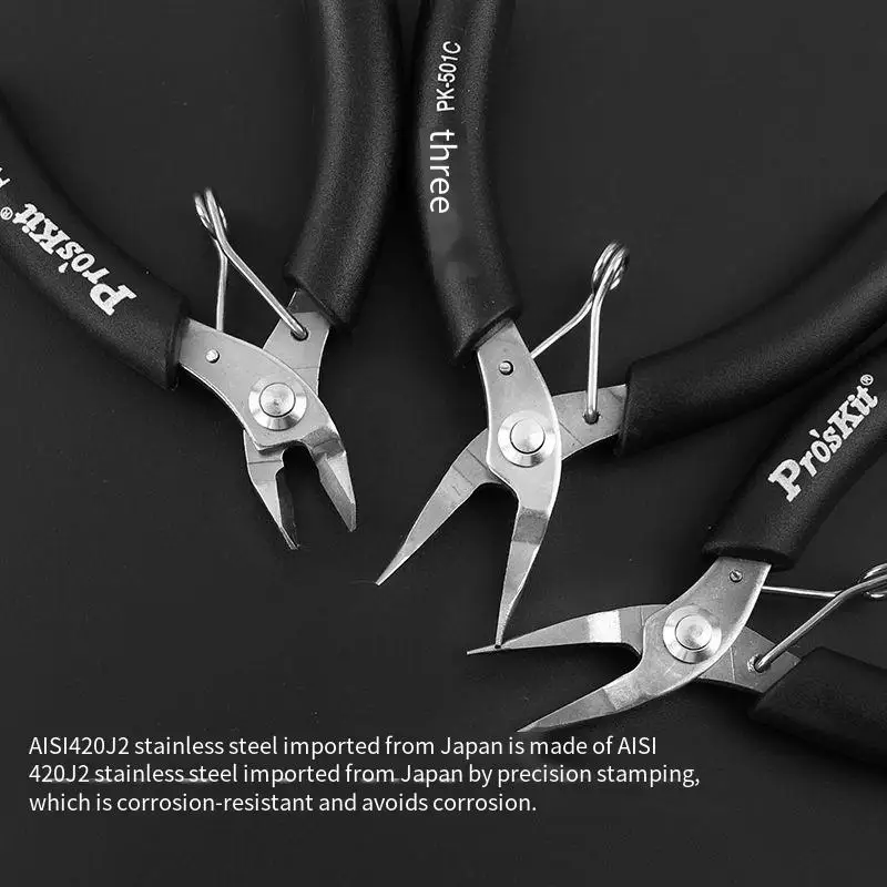 Tang Multifungsi Proskit Tang Diagonal Tang Tekuk Stainless Steel Tanpa Gigi Alat Manual Multi Model.