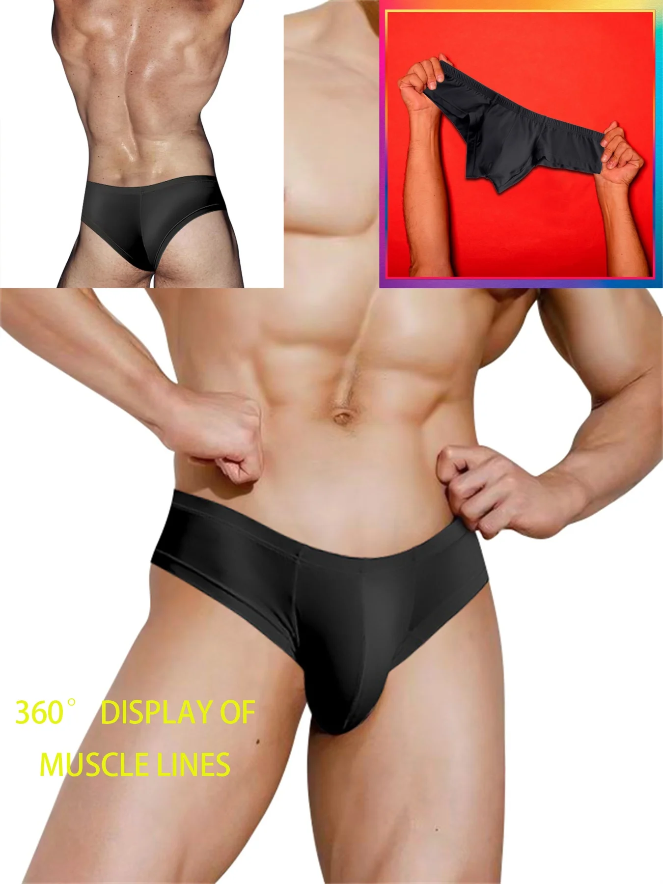 กางเกงในชาย Modal เอวต่ำ - กางเกงในชายนุ่มระบายอากาศดี, แห้งเร็ว, สวมใส่สบาย, สีเรียบ