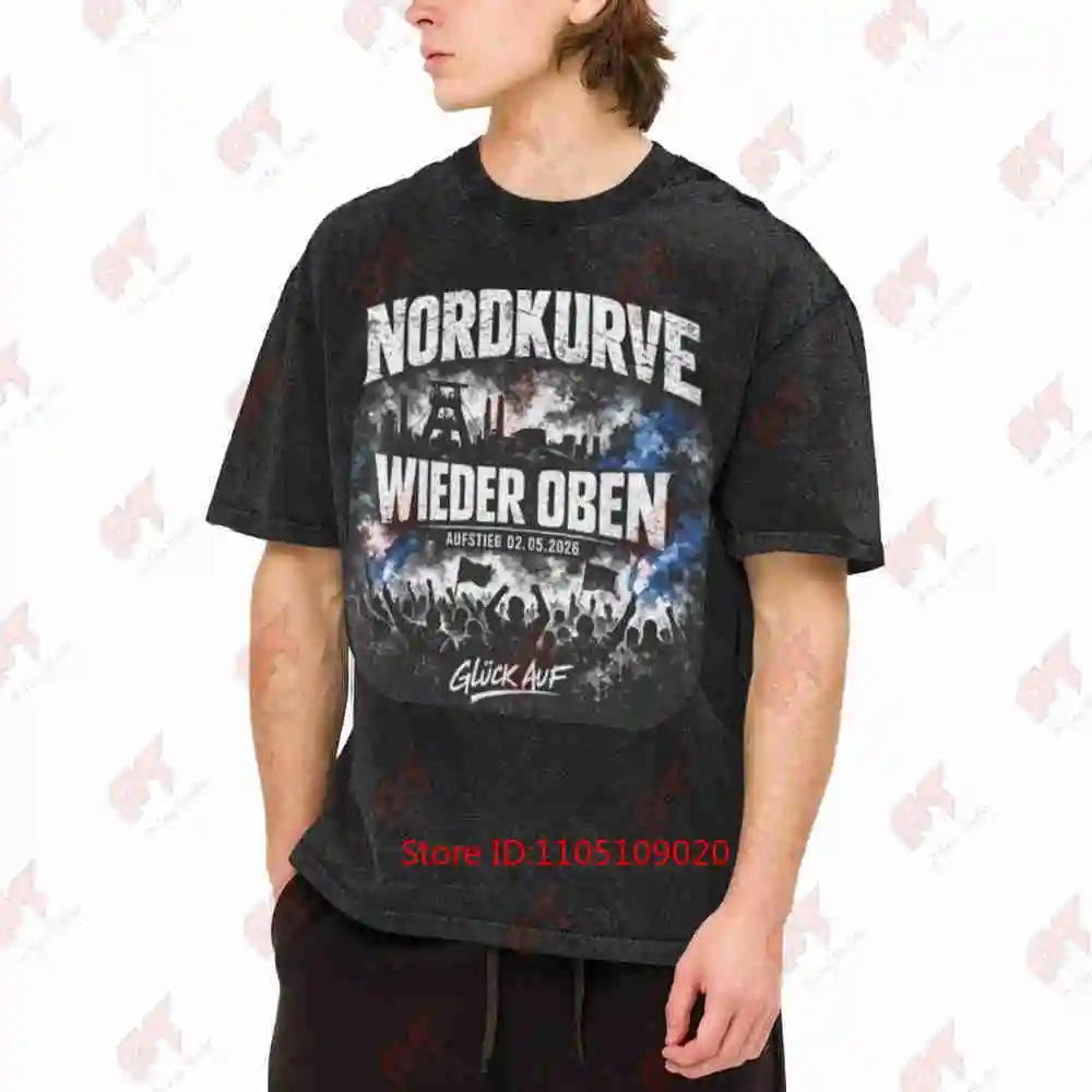 Ruhrpott Football Promotion Gelsenkirchen Fan 2026 Vintage Washed Tee Pure Cotton T-Shirt