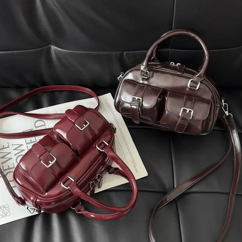 

Women's Korean Niche Minimalist Bowling Handbag - 2025New Trendy Stylish Elegant Casual Shoulder/Crossbody/Handheld Bag
